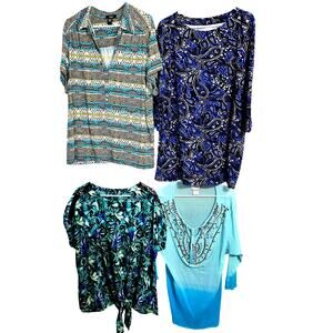 Women's 3X 22W 24W Tops Shirts Blouses Wholesale Bulk Lot 4 Plus Size XXXL 3XL